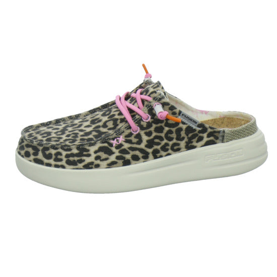 Fusion Pantoletten Damen animal