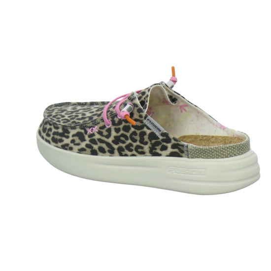 Fusion Pantoletten Damen animal
