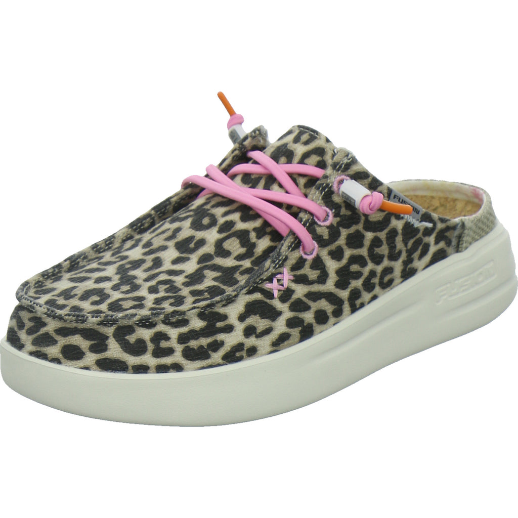 Fusion Pantoletten Damen animal