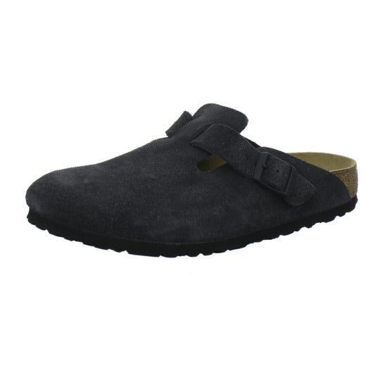 Birkenstock Boston Pantoletten Anthrazit - 360° Ansicht
