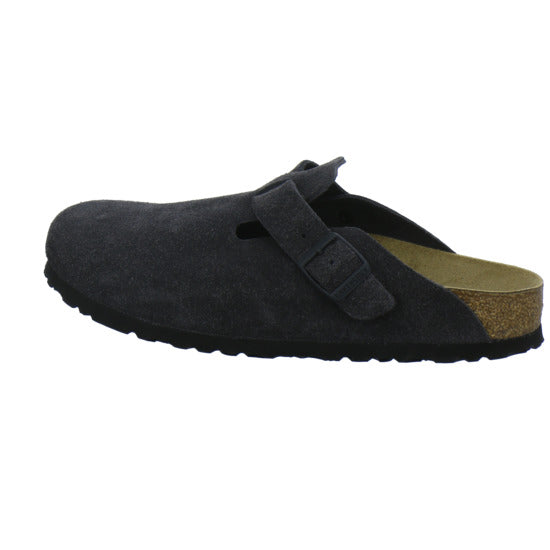 Birkenstock Boston Pantoletten Anthrazit - 360° Ansicht