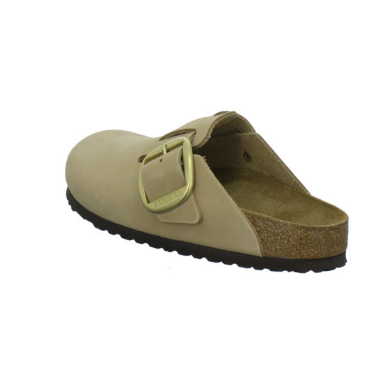 Birkenstock Boston Big Buckle Pantoletten Beige - 360° Ansicht