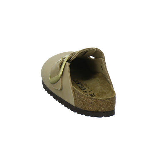 Birkenstock Boston Big Buckle Pantoletten Beige - 360° Ansicht