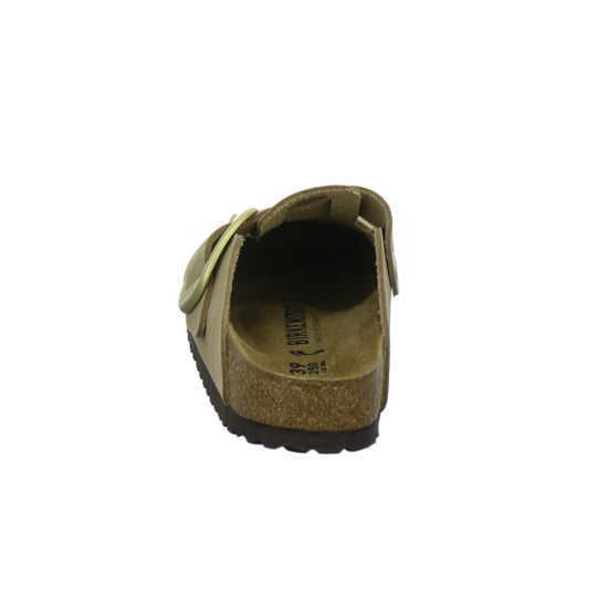 Birkenstock Boston Big Buckle Pantoletten Beige - 360° Ansicht