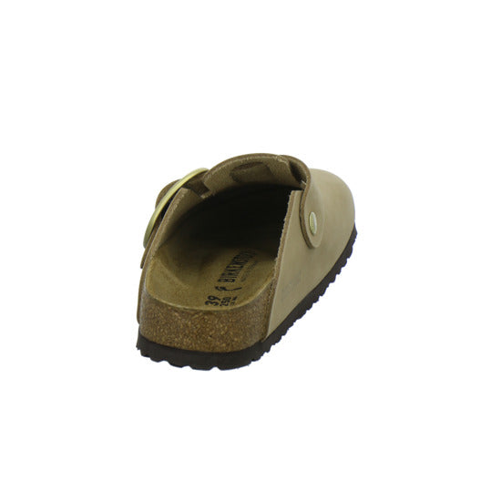 Birkenstock Boston Big Buckle Pantoletten Beige - 360° Ansicht