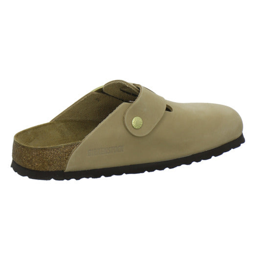 Birkenstock Boston Big Buckle Pantoletten Beige - 360° Ansicht