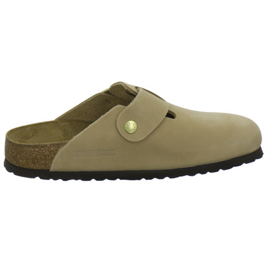 Birkenstock Boston Big Buckle Pantoletten Beige - 360° Ansicht