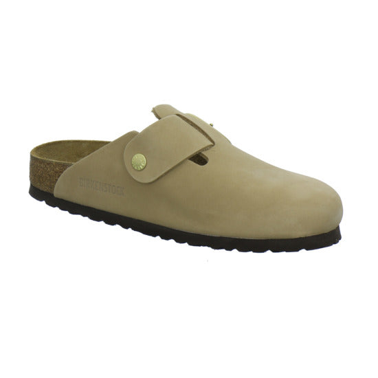 Birkenstock Boston Big Buckle Pantoletten Beige - 360° Ansicht