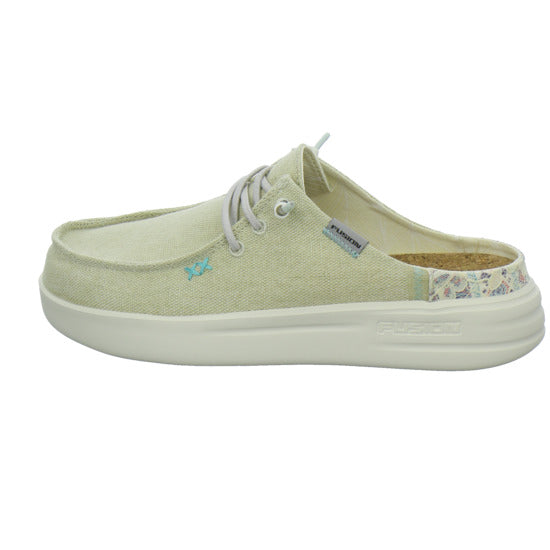 Fusion Pantoletten Beige