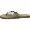 Lazamani Pantoletten Damen Beige-kombi