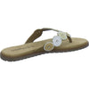 Lazamani Pantoletten Damen Beige-kombi