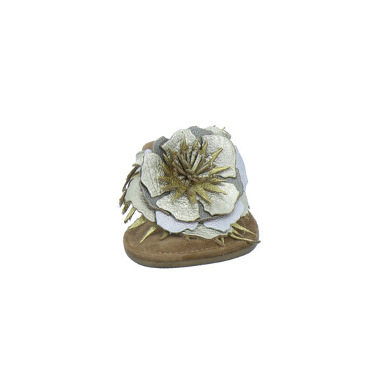 Lazamani Pantoletten Damen Gold