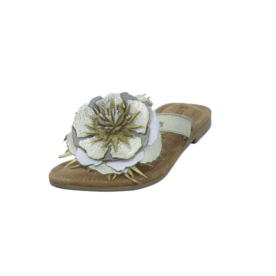Lazamani Pantoletten Damen Gold