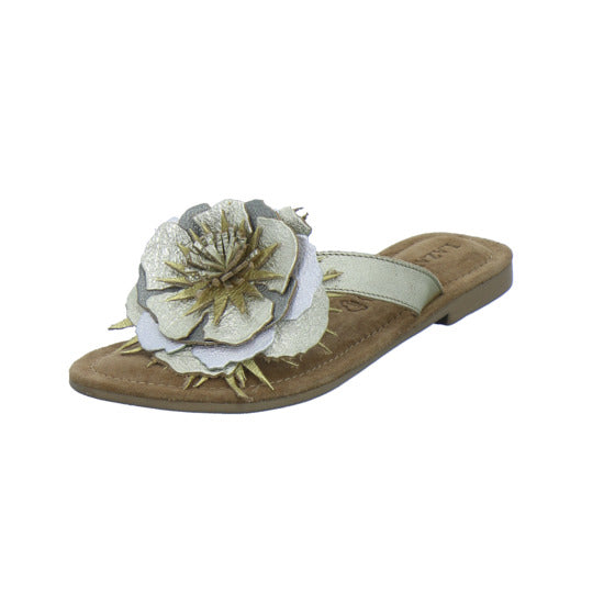 Lazamani Pantoletten Damen Gold