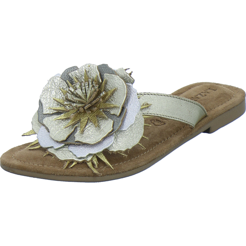 Lazamani Pantoletten Damen Gold