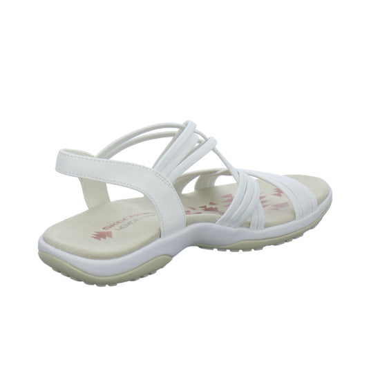 Skechers Reggae Slim Sandaletten Weiß - 360° Ansicht