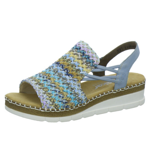 Rieker Sandaletten Damen Blau-kombi