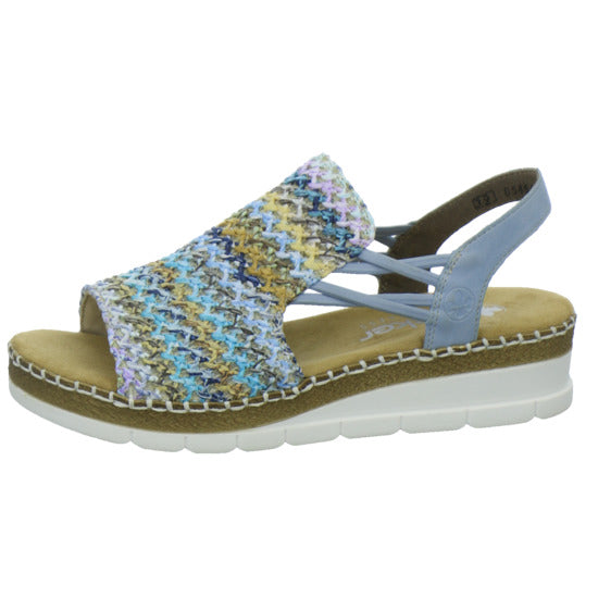 Rieker Sandaletten Damen Blau-kombi