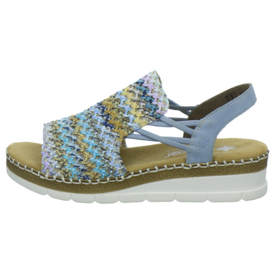 Rieker Sandaletten Damen Blau-kombi