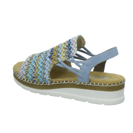 Rieker Sandaletten Damen Blau-kombi
