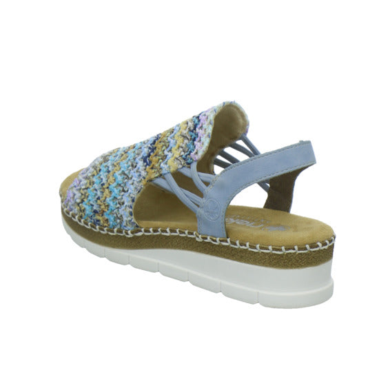 Rieker Sandaletten Damen Blau-kombi