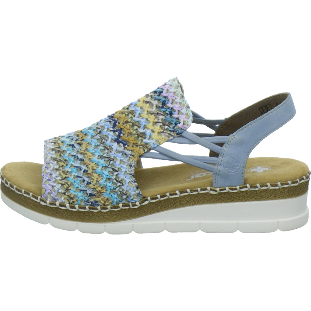 Rieker Sandaletten Damen Blau-kombi