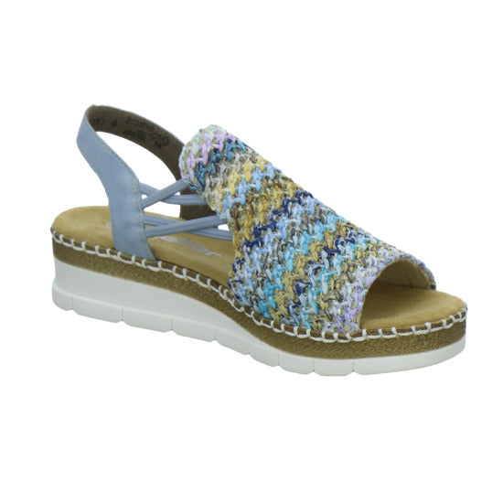 Rieker Sandaletten Damen Blau-kombi