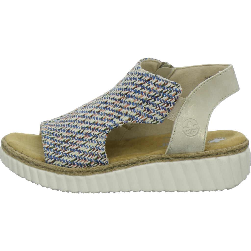 Rieker Sandaletten Damen Blau-kombi
