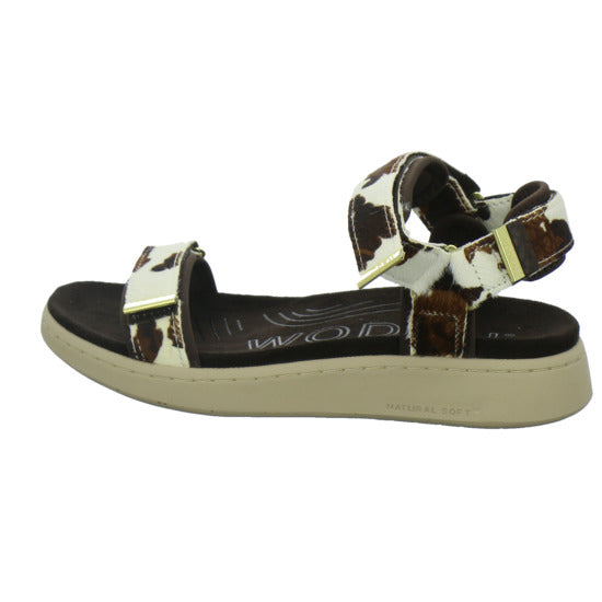 Woden Sandaletten Damen Line Suede animal