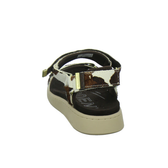 Woden Sandaletten Damen Line Suede animal