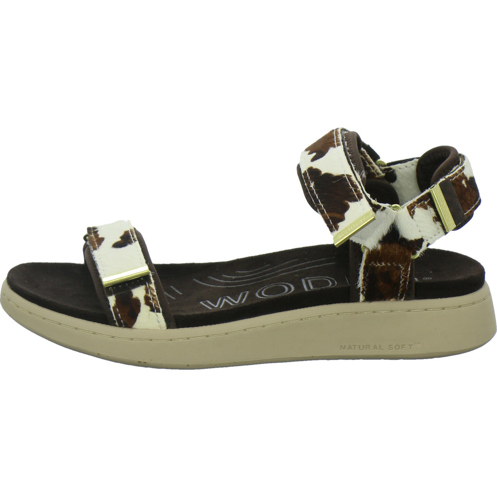 Woden Sandaletten Damen Line Suede animal