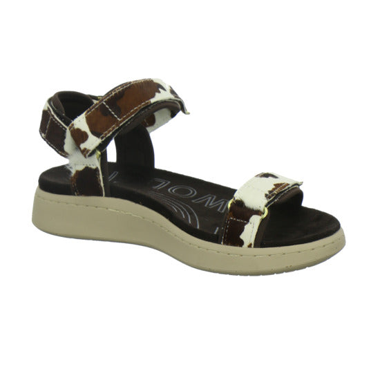 Woden Sandaletten Damen Line Suede animal
