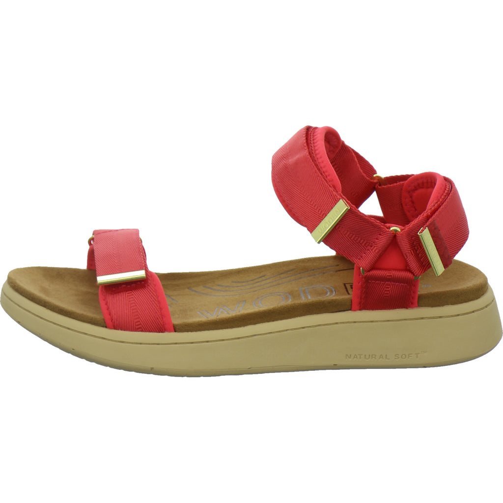 Woden Sandaletten Damen Line Rot