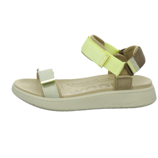 Woden Sandaletten Damen Line Beige-kombi
