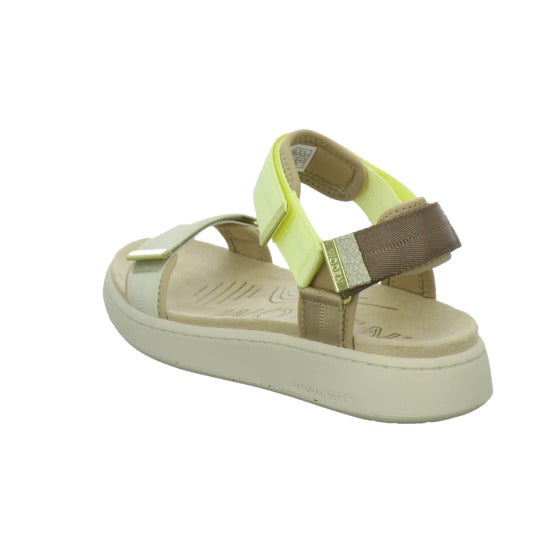 Woden Sandaletten Damen Line Beige-kombi
