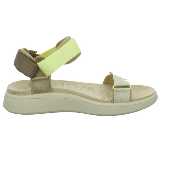 Woden Sandaletten Damen Line Beige-kombi