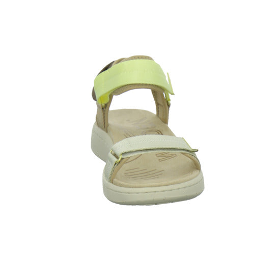 Woden Sandaletten Damen Line Beige-kombi