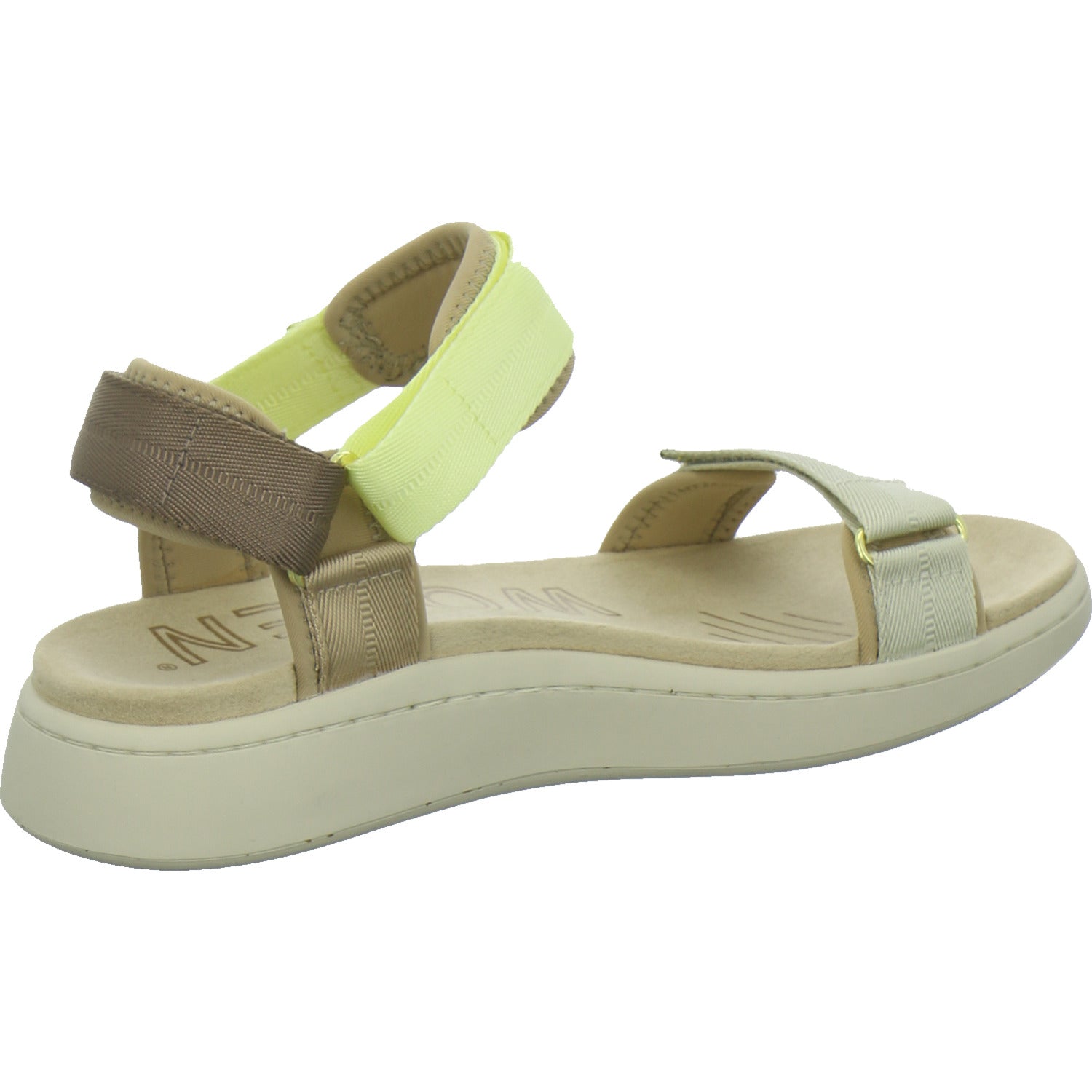 Woden Sandaletten Damen Line Beige-kombi