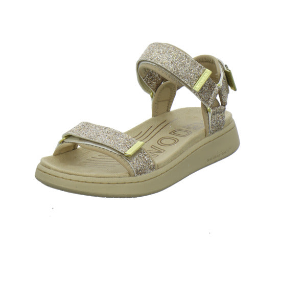 Woden Line Glitter Sandaletten Bronze