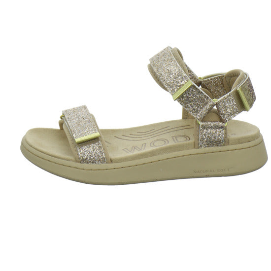 Woden Line Glitter Sandaletten Bronze