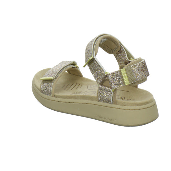 Woden Line Glitter Sandaletten Bronze