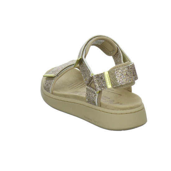 Woden Line Glitter Sandaletten Bronze