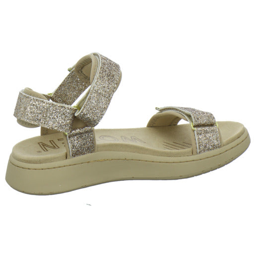Woden Line Glitter Sandaletten Bronze