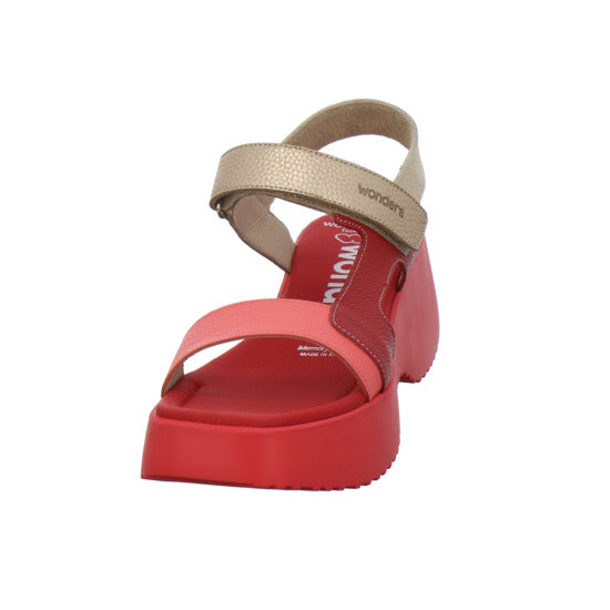 Wonders Sandaletten Rot - 360° Ansicht
