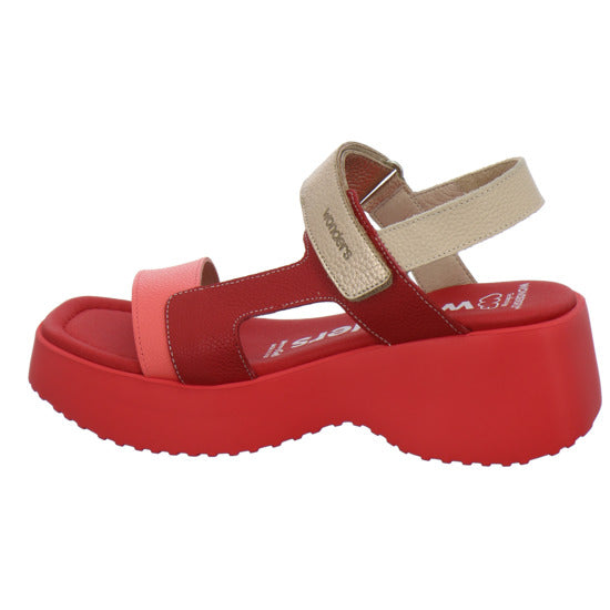 Wonders Sandaletten Rot - 360° Ansicht