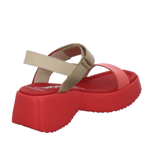 Wonders Sandaletten Rot - 360° Ansicht