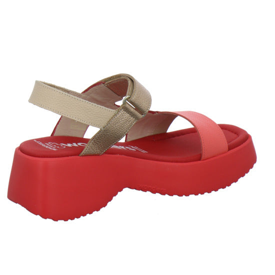 Wonders Sandaletten Rot - 360° Ansicht