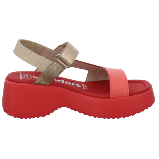Wonders Sandaletten Rot - 360° Ansicht