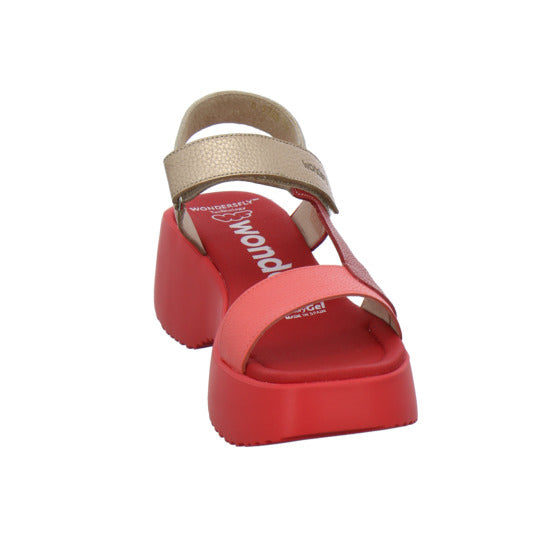 Wonders Sandaletten Rot - 360° Ansicht