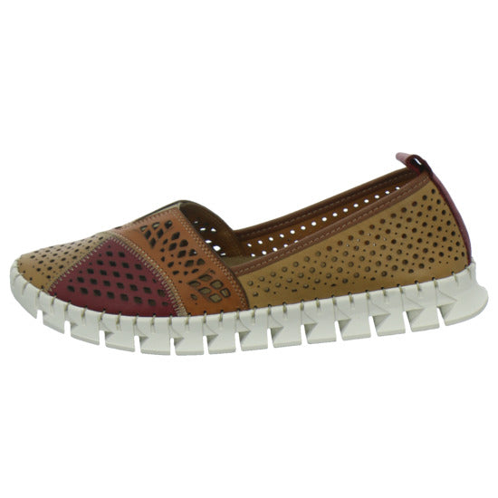 Gemini Slipper Damen Braun-kombi